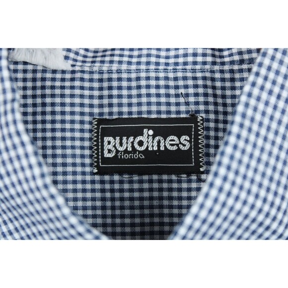 Vintage Burdines Mens Store Plaid Long Sleeve Shirt Soft Button Down Collar - Picture 3 of 8